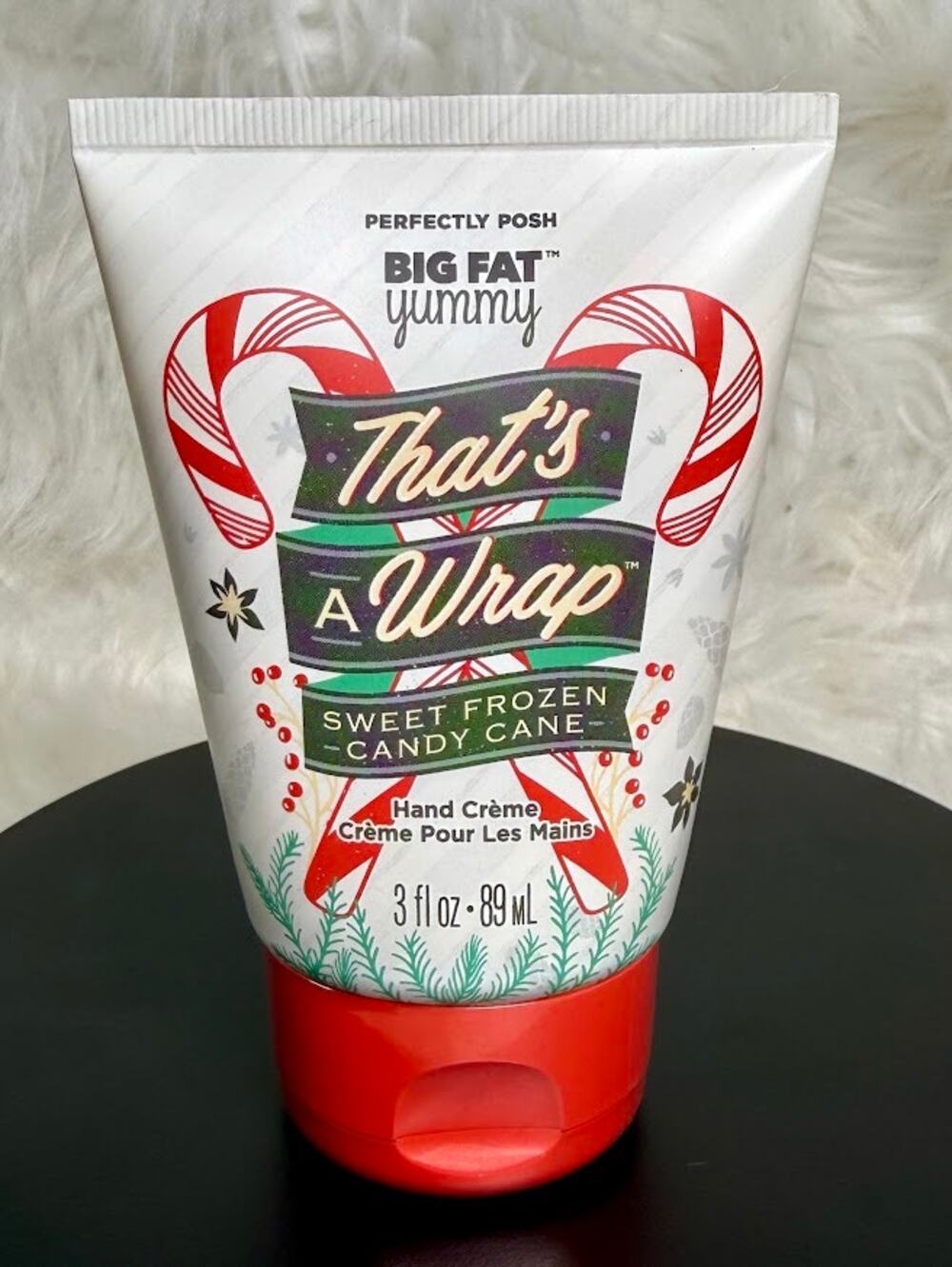 Perfectly Posh THAT'S A WRAP Big Fat Yummy Hand Creme Cream-Christmas Candy Cane
